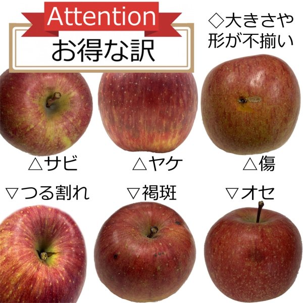 画像3: 訳あり箱 青森県産サンふじ (3)