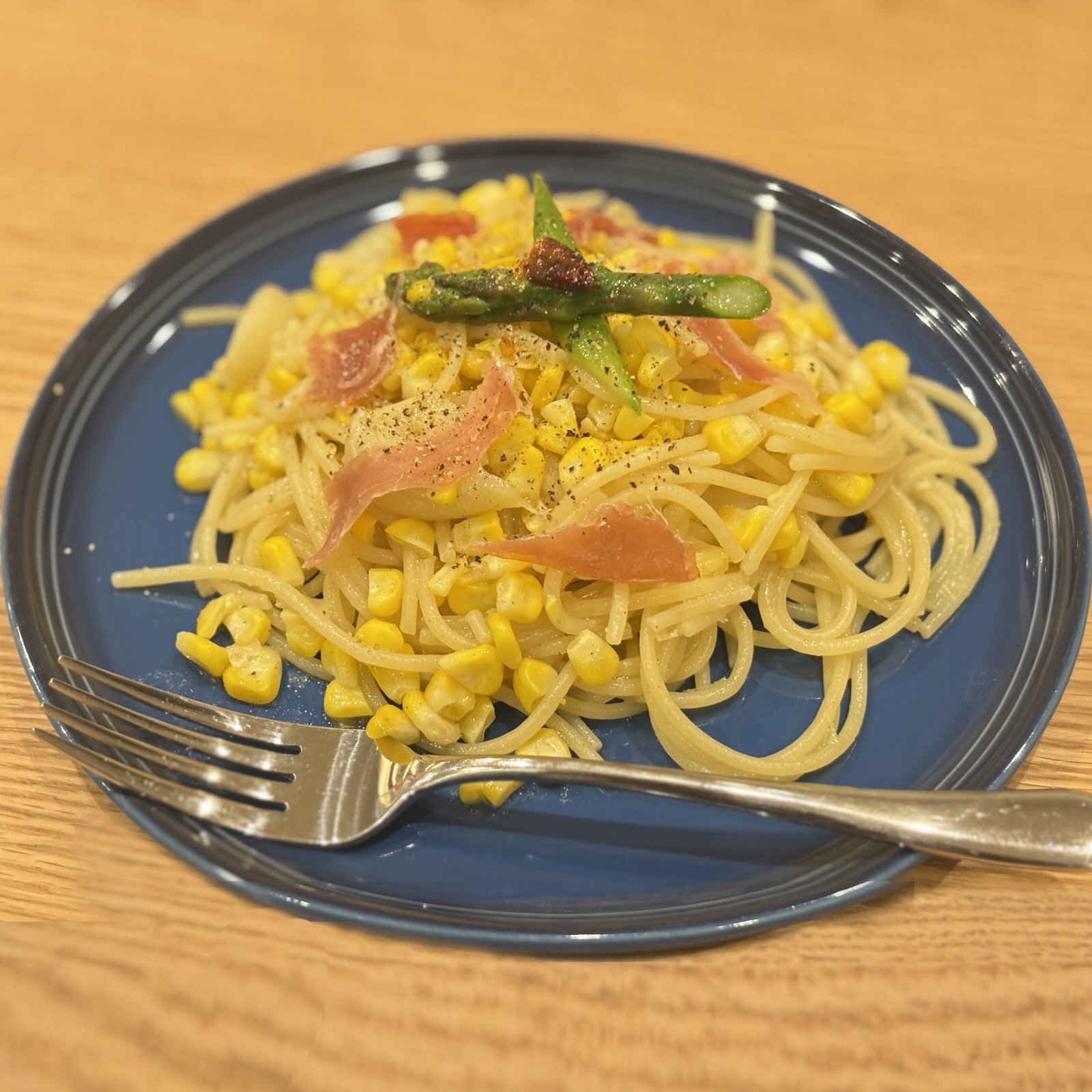 嶽きみを使ったパスタ
